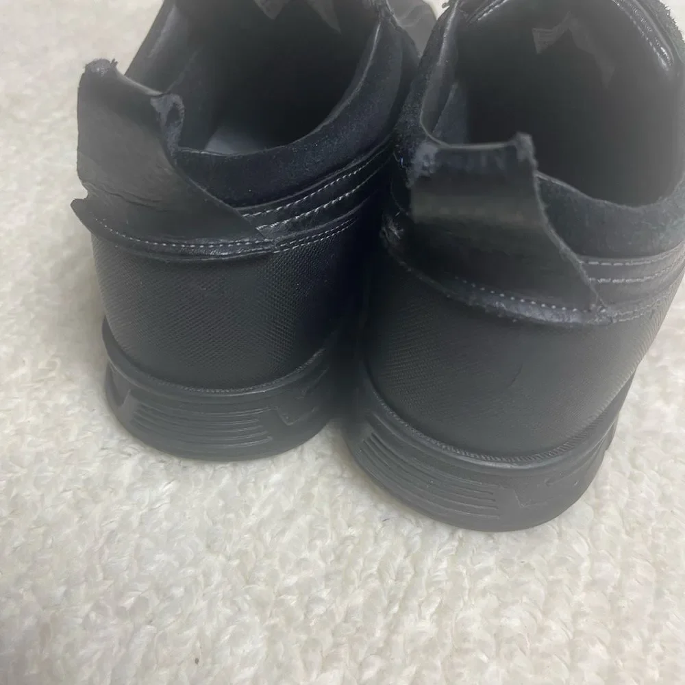 Marc Ecko Black Leather Men's Grierson Water Resistant Work Shoes SZ8.5.